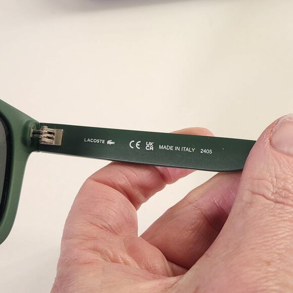 LACOSTE NWT Men's Matte Green Soft Square Classic Sunglasses - Picture 6 of 11